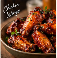 Glazed chicken wings