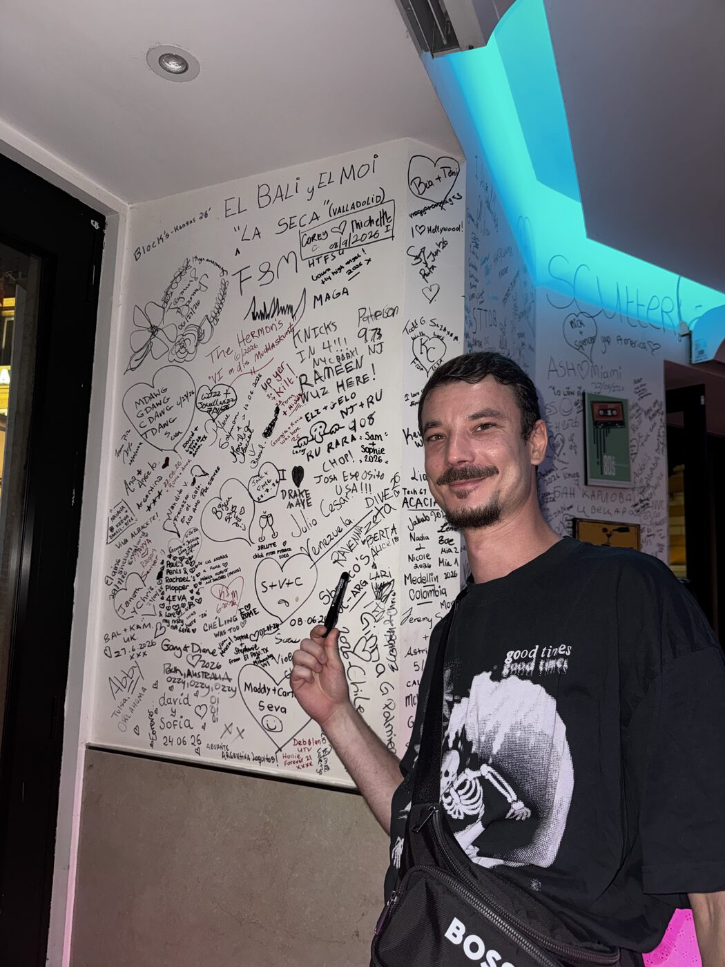 Layers of marker signatures from travellers across the world